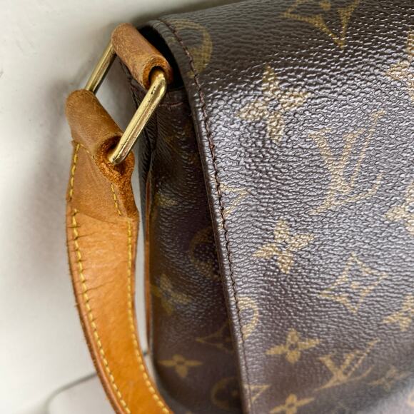 Vintage Louis Vuitton Musette Brown Logo Messenger Crossbody Bag Designer Luxury - Picture 8 of 14